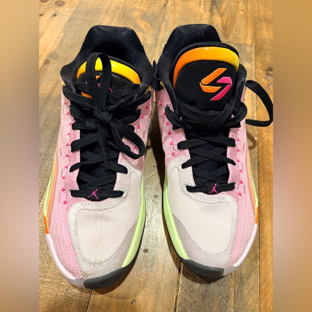 Pink & Yellow Gradient Basketball Sneakers- Luka
